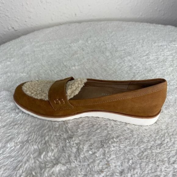 Life stride Womens slip on loafers tan faux fir brown tan size 6.5 - Picture 6 of 10